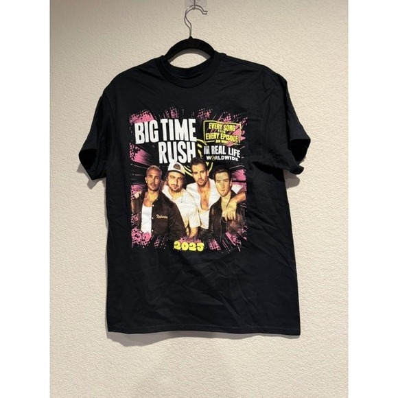 Gildan Tops - Big Time Rush 2023 Tour Shirt Black Can't Get Enough Worldwide Tour TEE‎ sz L
